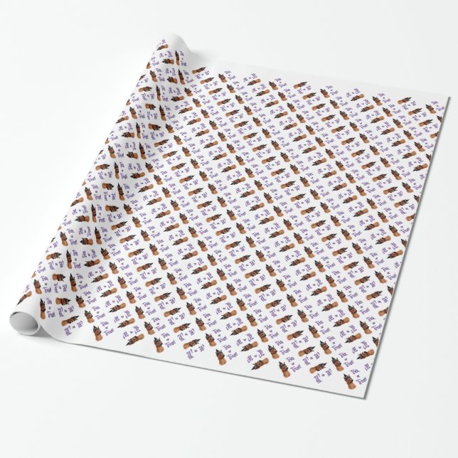 Miniature Pinscher Trick Wrapping Paper (Unrolled)