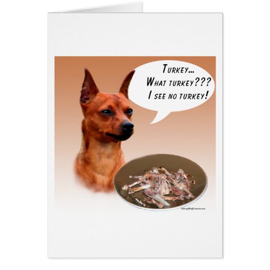 Miniature Pinscher Turkey Cards (Front)