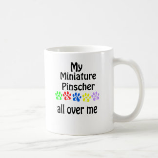 Miniature Pinscher Walks Design Coffee Mug