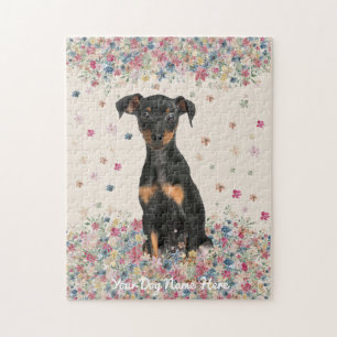 Miniature Pinscher with natural ears and undocked Jigsaw Puzzle