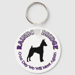 MINIATURE PISCHER MIN PIN RAINBOW BRIDGE KEYCHAIN