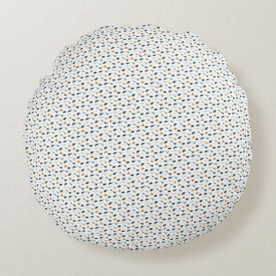 Miniature Playful Dinosaurs Pattern Round Pillow