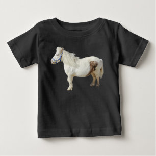 Miniature pony mini WHITE HORSE small animal Baby T-Shirt