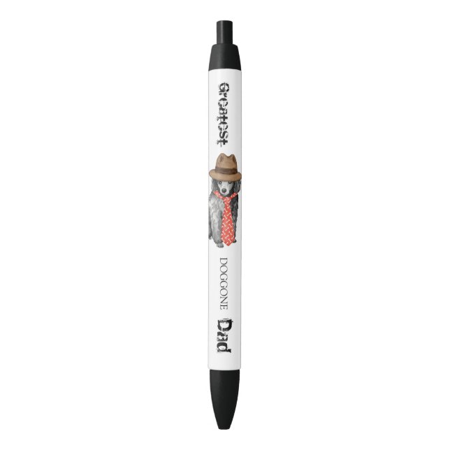 Miniature Poodle Dad Pen (Front Vertical)