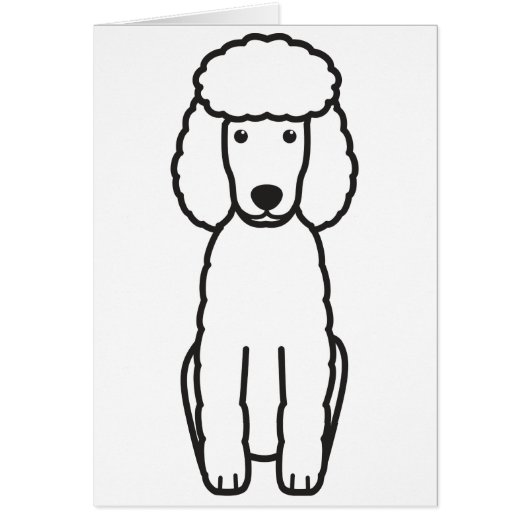 Miniature Poodle Dog Cartoon (Front)