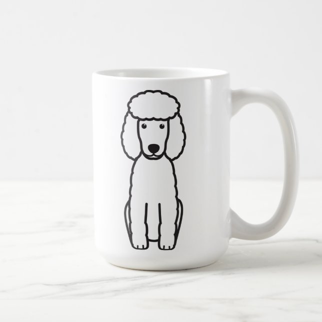 Miniature Poodle Dog Cartoon Coffee Mug (Right)