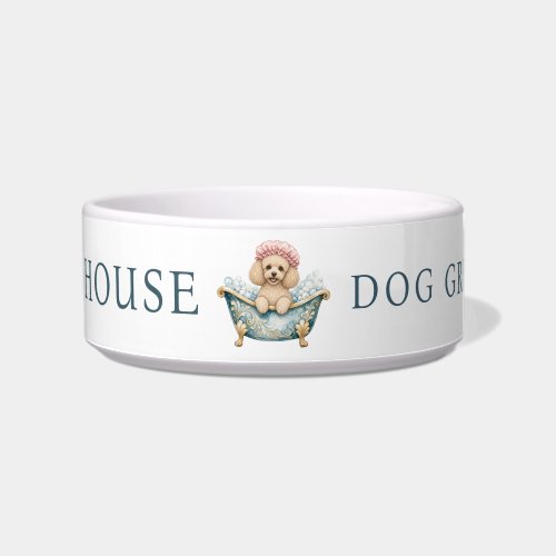 Miniature Poodle Dog Groomer Pet Water Bowl