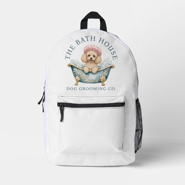 Miniature Poodle Dog Grooming Kit Backpack (Front)