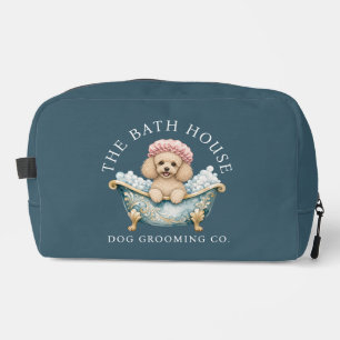 Miniature Poodle Dog Grooming Kit Tool Bag Teal
