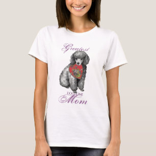 Miniature Poodle Heart Mom T-Shirt