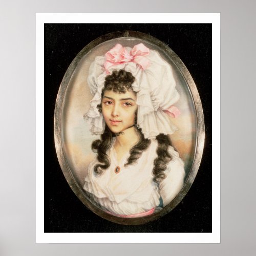 Miniature Portrait of a Girl Poster