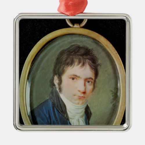 Miniature Portrait of Ludwig Van Beethoven  1802 Metal Ornament