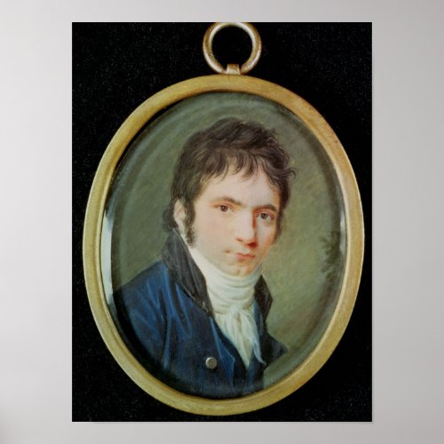 Miniature Portrait of Ludwig Van Beethoven  1802 Poster