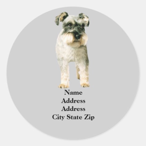 Miniature Schnauzer Address Label