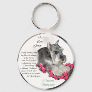 Miniature Schnauzer Art Gifts Keychain