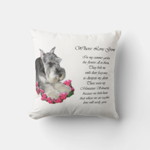 Miniature Schnauzer Art Gifts Throw Pillow