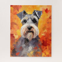 Miniature Schnauzer Autumn Thanksgiving