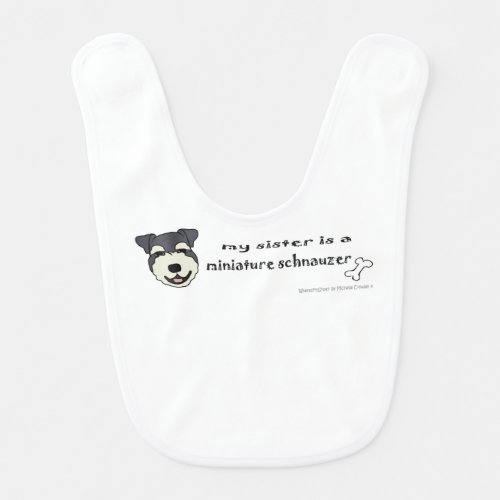 miniature schnauzer baby bib