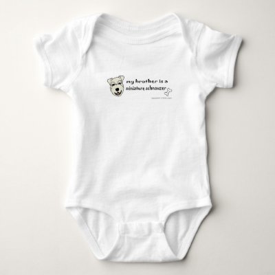 miniature schnauzer baby bodysuit