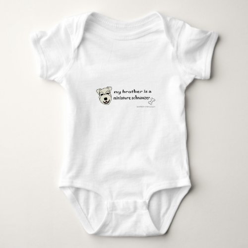 miniature schnauzer baby bodysuit