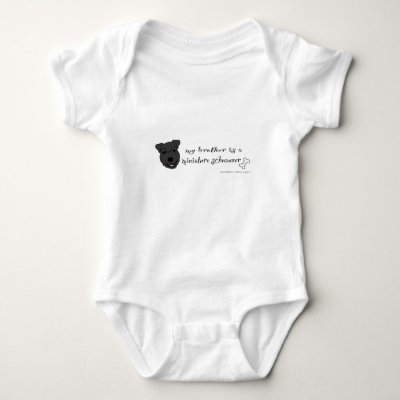 miniature schnauzer baby bodysuit
