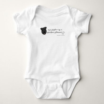 miniature schnauzer baby bodysuit
