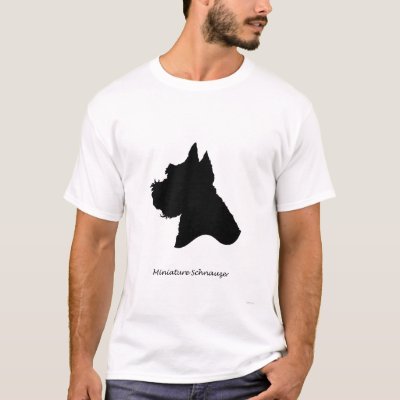 Miniature Schnauzer - black Silhouette T-Shirt