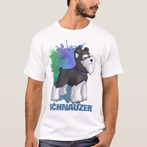 Miniature Schnauzer Black  Silver Puppy Dog T_Shirt