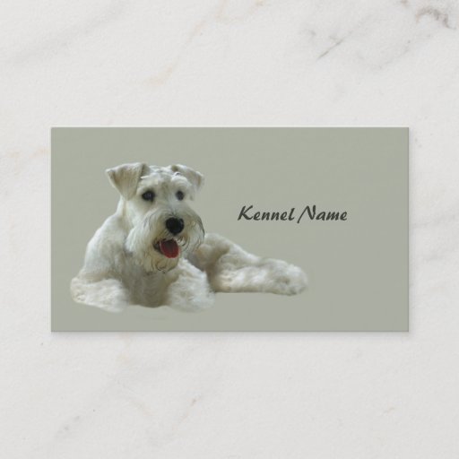 Customizable Miniature Schnauzer Breeder Business Card