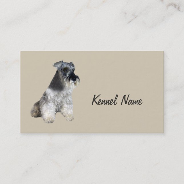 Miniature Schnauzer Breeder Business Card (Front)