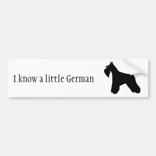 Miniature Schnauzer Bumper Sticker