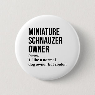 Miniature Schnauzer Button