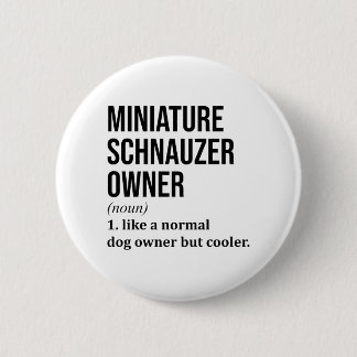 Miniature Schnauzer Button