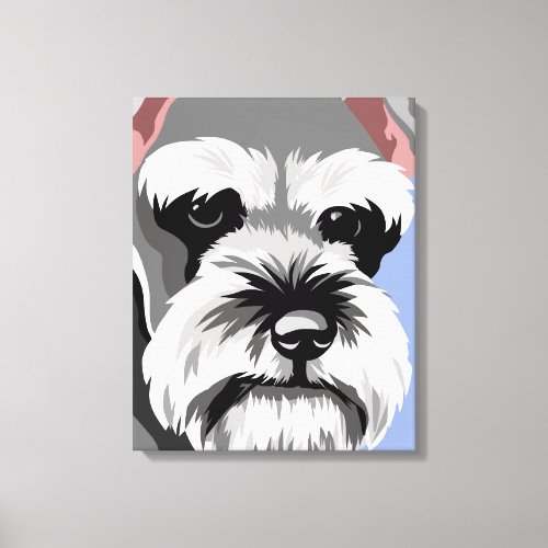 Miniature Schnauzer Canvas Art