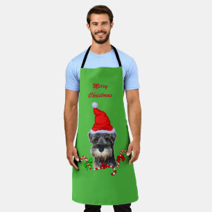 Miniature Schnauzer Christmas Apron