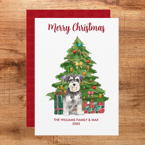 Miniature Schnauzer Christmas Card