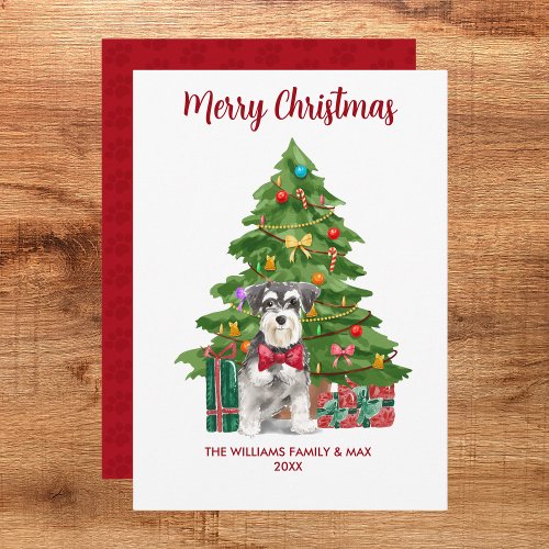 Miniature Schnauzer Christmas Card