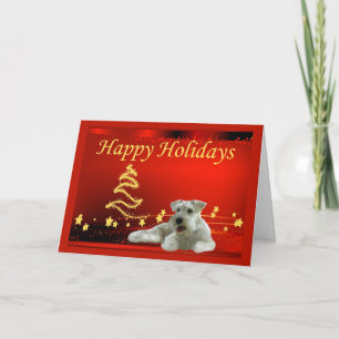 Miniature Schnauzer Christmas Card Stars
