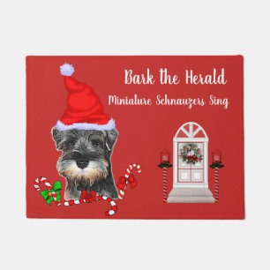 Miniature Schnauzer Christmas Doormat