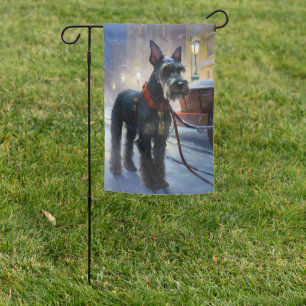 Miniature Schnauzer Christmas Festive Season Garden Flag