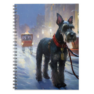Miniature Schnauzer Christmas Festive Season Notebook
