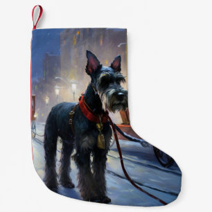 Miniature Schnauzer Christmas Festive Season Small Christmas Stocking