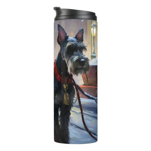 Miniature Schnauzer Christmas Festive Season Thermal Tumbler