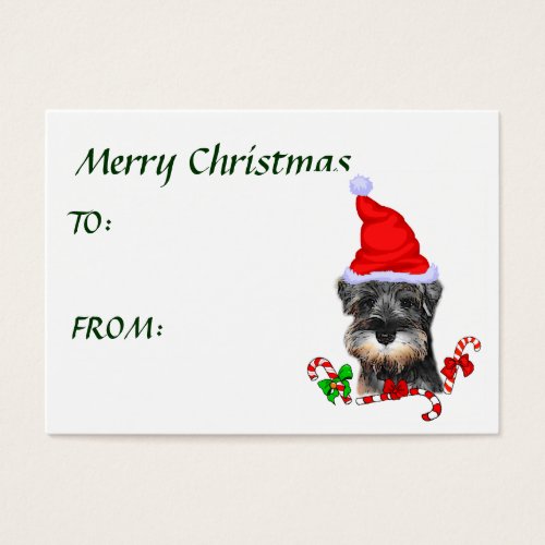 Miniature Schnauzer Christmas Gifts Business Cards