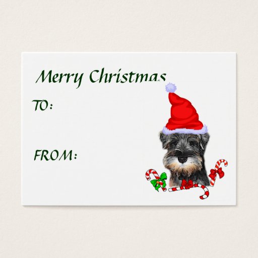 Customizable Miniature Schnauzer Christmas Gifts Business Cards