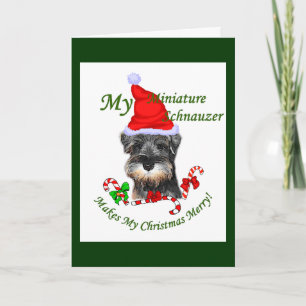 Miniature Schnauzer Christmas Gifts Holiday Card