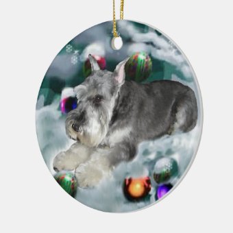 Miniature Schnauzer Christmas Gifts Ornament | Zazzle