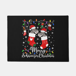Miniature Schnauzer Christmas Mini Schnauzer Xmas Doormat