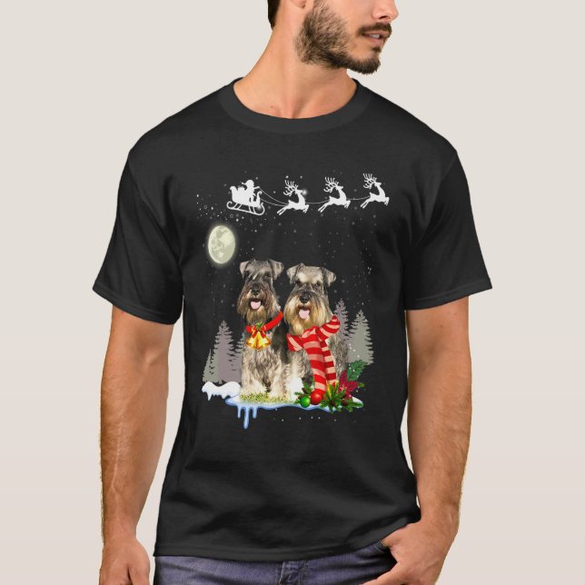 Miniature Schnauzer Christmas T-Shirt (Front)