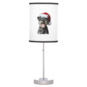 Miniature Schnauzer Christmas Table Lamp